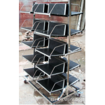 Anti static SMT machine ESD PCB hanging basket cart with 24 hanging basket